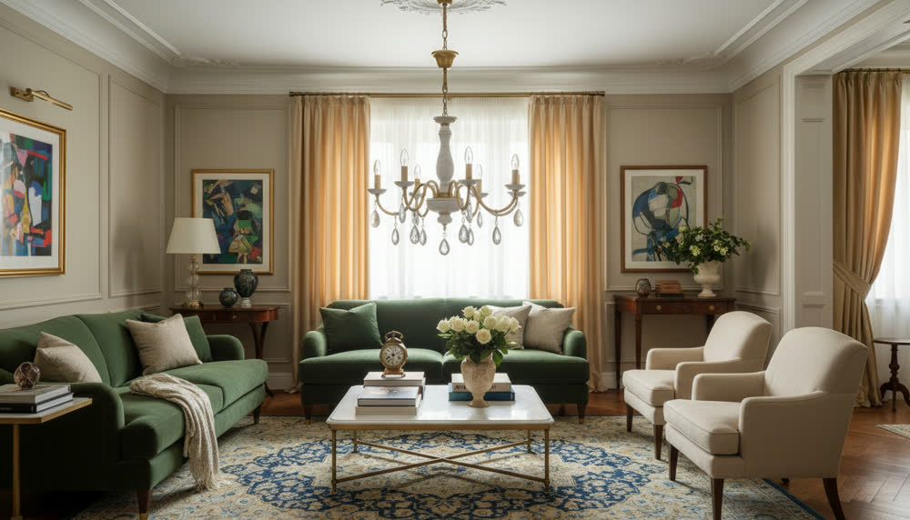 Render fotorealistico ambientato di «Otto Bracci — Marmo Carrara e Ottone», in Marmo Carrara — illuminazione su misura Made in Italy